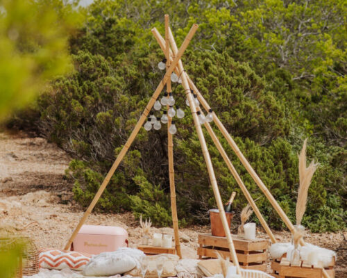 Tipi wedding proposal Ibiza