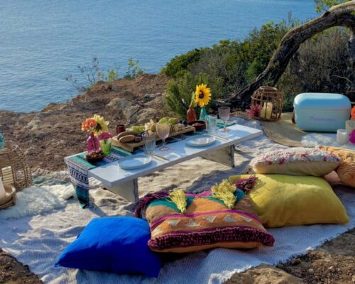 Color crush picnic setting